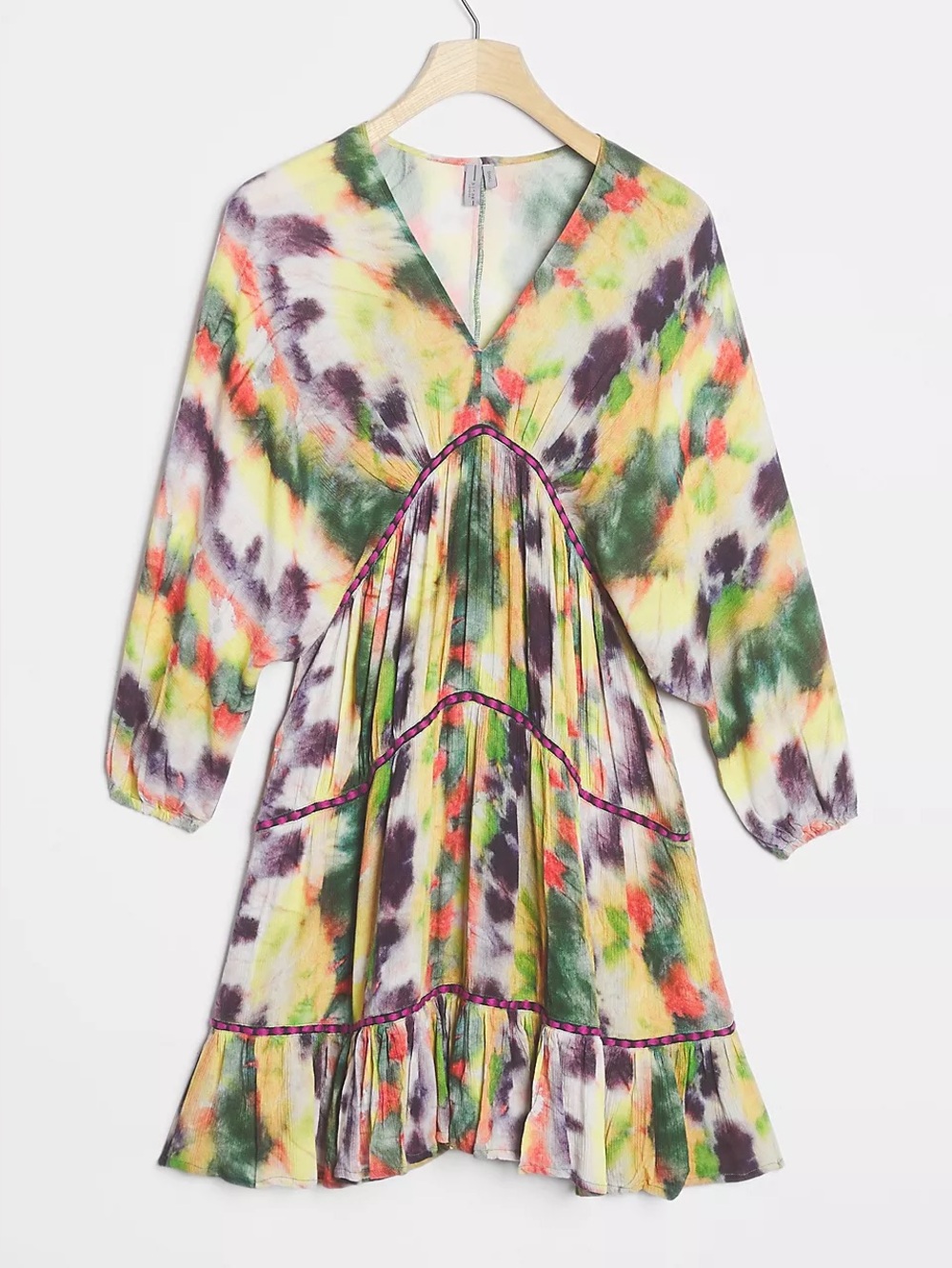 Anthropology Tereza Tie-Dye Mini Dress Medium